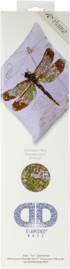 Picture of Diamond Dotz Diamond Embroidery Pillow Facet Art Kit Dragonfly Earth (17.5"X17.5")