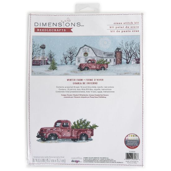 Picture of Dimensions Counted Cross Stitch Kit 18"X6"-Winter Farm (14 Count)