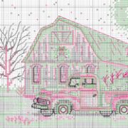 Picture of Dimensions Counted Cross Stitch Kit 18"X6"-Winter Farm (14 Count)