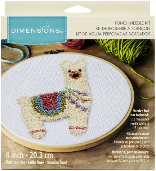 Picture of Dimensions Punch Needle Kit 8" Round Llama