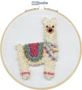 Picture of Dimensions Punch Needle Kit 8" Round Llama