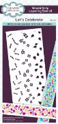 Picture of Creative Expressions Washi Tape Layering Stencil 4"X8"-Let's Celebrate