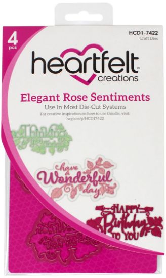 Picture of Heartfelt Creations Cut & Emboss Dies-Elegant Rose Sentiments