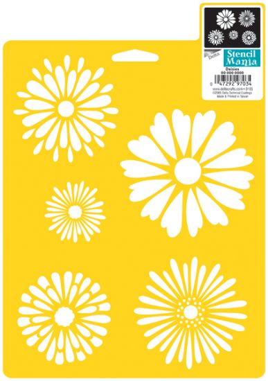 Picture of Stencil Mania Stencil 7"X10" Daisies