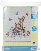 Picture of Janlynn Stamped Quilt Cross Stitch Kit 34"X34" Baby Deer-Stitched In Floss