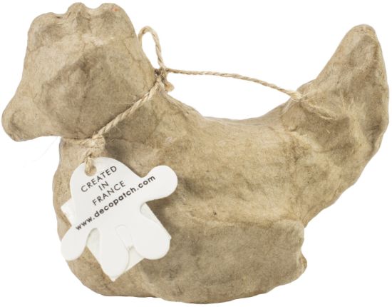 Picture of Paper-Mache Figurine 4.5" Laying Hen