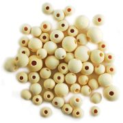 Picture of Craftwood Round Beads 10mm To 16mm 60/Pkg Natural