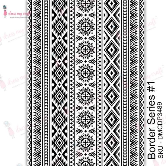 Picture of Dress My Craft Transfer Me Sheet A4 Border Series #1