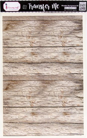 Picture of Dress My Craft Transfer Me Sheet 12.5"X18.5" Wood Background #3