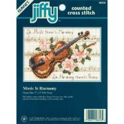 Picture of Jiffy Music Is Harmony Mini Counted Cross Stitch Kit 7"X5" 14 Count