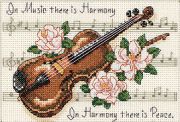 Picture of Jiffy Music Is Harmony Mini Counted Cross Stitch Kit 7"X5" 14 Count