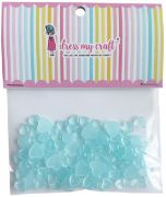 Picture of Dress My Craft Water Droplet Embellishments 8g-Pastel Blue Heart - Assorted Sizes
