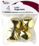 Picture of Jingle Bells 1.375" 4/Pkg Gold