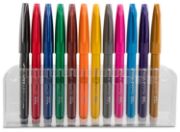 Picture of Pentel Arts Sign Pens With Brush Tip 12/Pkg Assorted