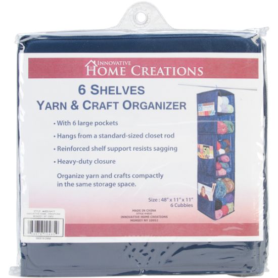 Picture of 6 Shelf Yarn & Craft Organizer 48"X11"X11" Navy