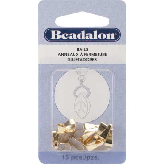 Picture of Pendant Bails Medium 10mm 15/Pkg Gold-Plated