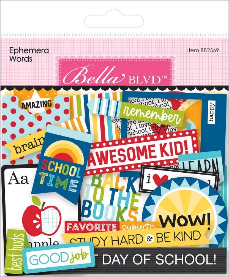 Picture of Bella Blvd Cardstock Ephemera-Words, School Is Cool