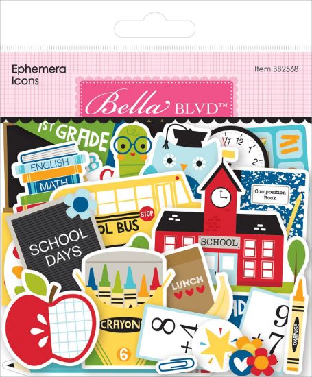Picture of Bella Blvd Cardstock Ephemera-Icons, School Is Cool