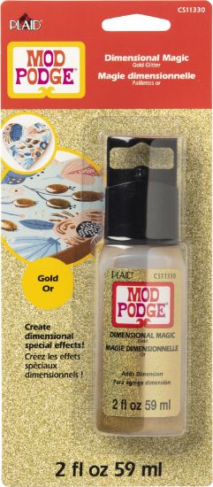 Picture of Mod Podge Dimenional Magic Glitter Carded 2oz Gold