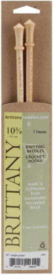 Picture of Brittany Single Point Knitting Needles 10" Size 10.75/7mm