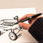 Picture of Pentel Arts Sign Pen W/Micro Brush Tip Black