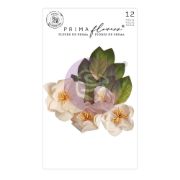 Picture of Prima Marketing Mulberry Paper Flowers-Peaceful Magnolia/Magnolia Rouge