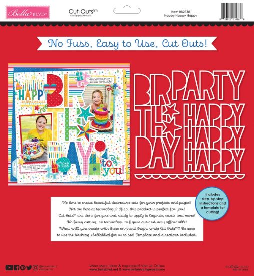 Picture of Bella Blvd Birthday Bash Cut-Outs-Happy Happy Happy