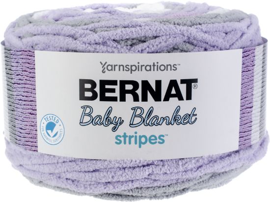 Picture of Bernat Bernat Baby Blanket Stripes Yarn Violets