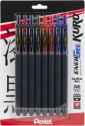 Picture of Pentel EnerGel Kuro Liquid Gel Pen .7mm 8/Pkg-Assorted Colors
