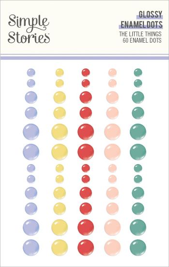 Picture of The Little Things Enamel Dots Embellishments-Glossy