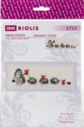 Picture of RIOLIS Counted Cross Stitch Kit 9.5"X3.25" Hedgehogs (14 Count)