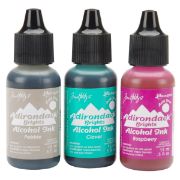 Picture of Tim Holtz Alcohol Ink .5oz 3/Pkg Valley Trail-Raspberry/Pebble/Clover