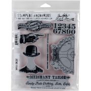 Picture of Tim Holtz Cling Stamps 7"X8.5" Dapper