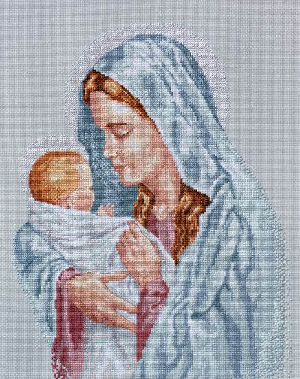 Picture of The Blessed Mother Counted Cross Stitch Kit 12"X15" 14 Count