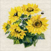 Picture of RIOLIS Counted Cross Stitch Kit 15.75"X15.75" Sunflowers (10 Count)