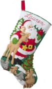 Picture of Bucilla Felt Stocking Applique Kit 18" Long Forest Greetings 
