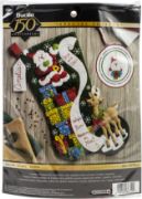 Picture of Bucilla Felt Stocking Applique Kit 18" Long The List