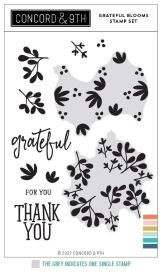 Picture of Concord & 9th Clear Stamps 4"X6"-Grateful Blooms