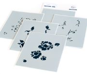 Picture of Pinkfresh Studio Stencils 4.25"X5.25" 5/Pkg Joyful Peonies Layering