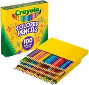 Picture of Crayola® Long Barrel Colored Woodcase Pencils, 3.3 mm, 100 Assorted Colors/Set