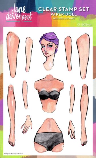 Picture of Creative Expressions 6"X8" Clear Stamp Set By Jane Davenport-Paper Doll