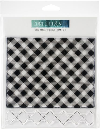 Picture of Concord & 9th Clear Stamps 6"X6" Gingham Background