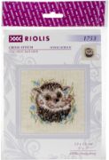 Picture of RIOLIS Counted Cross Stitch Kit 5"X5" Hedgehog (14 Count)