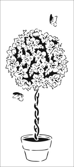 Picture of Crafter's Workshop Slimline Stencil 4"X9"-Weeping Hibiscus