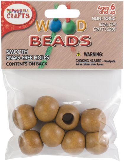 Picture of Round Wood Beads 20mm 8/Pkg Maple