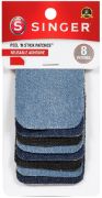 Picture of Peel N Stick Reusable Patches 3"X2" 8/Pkg Assorted Denim