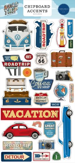 Picture of Road Trip Chipboard 6"X13"-Accents