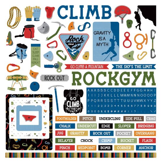 Picture of Rock Climbing Stickers 12"X12"-Elements