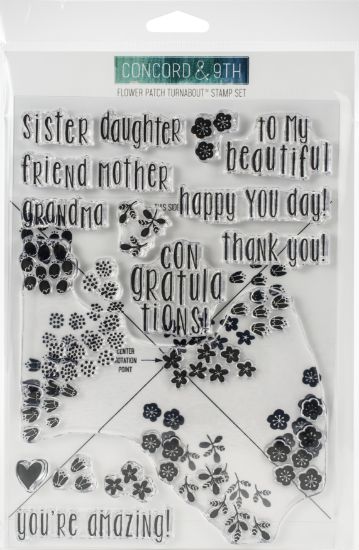 Picture of Concord & 9th Clear Stamps 6"X8" Flower Patch Turnabout