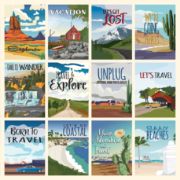 Picture of Road Trip Double-Sided Cardstock 12"X12"-3"X4" Journaling Cards